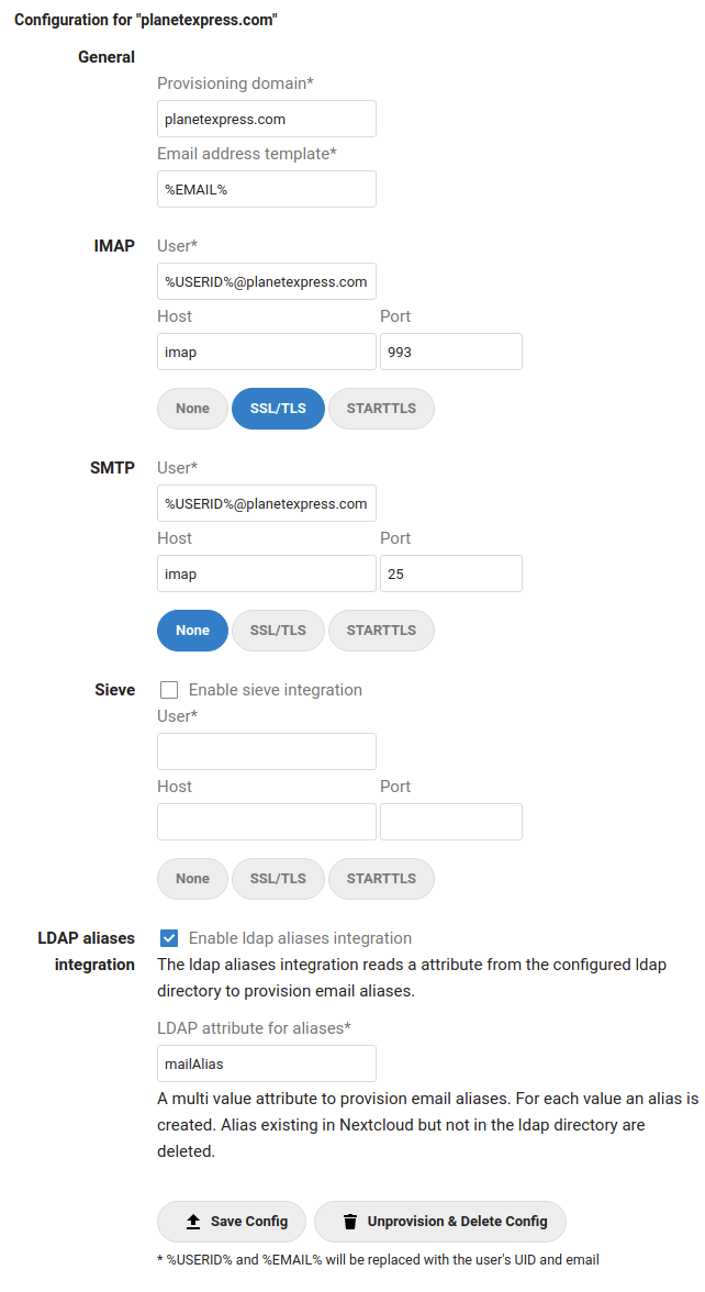 ldap in nextcloud - provisioning configuration